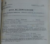 Acta de conciliación sindical, Arcos, 18/2/1976 (AHPC, exp 03-1976).