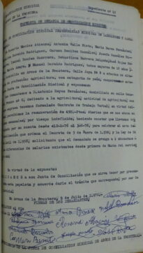 Demanda de conciliación sindical, Arcos, 9/7/1976 (AHPC, exp 15-1976).