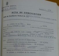 Acta de conciliación sindical, Arcos, 11/8/1976 (AHPC, exp 23-1976).