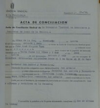 Acta de conciliación sindical, Arcos, 18/8/1976 (AHPC, exp 27-1976).