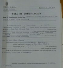 Acta de conciliación sindical, Arcos, 25/8/1976 (AHPC, exp 30-1976).