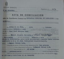 Acta de conciliación sindical, Arcos, 6/10/1976 (AHPC, exp 34-1976).