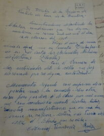 Carta manuscrita de Manuel Jiménez Ruiz,1/6/1942 (AHPC).