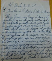 Carta manuscrita de Antonio Hidalgo Romero, 3/3/1941 (AHPC).