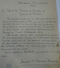 Carta manuscrita de Teodoro Miciano Becerra, 1/10/1942 (AHPC).