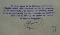 Comunicación del destierro impuesto a María Luisa Cobos Peña (AHPC).