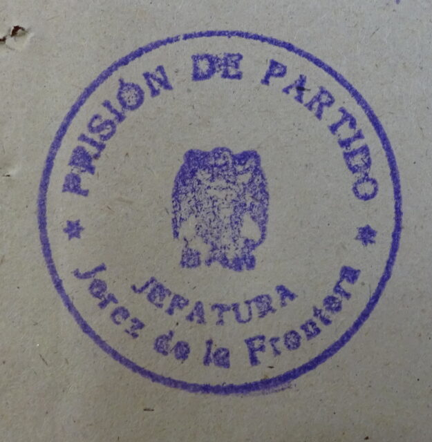 Sello de la Prisión de Partido de Jerez de la Frontera (AHPC).